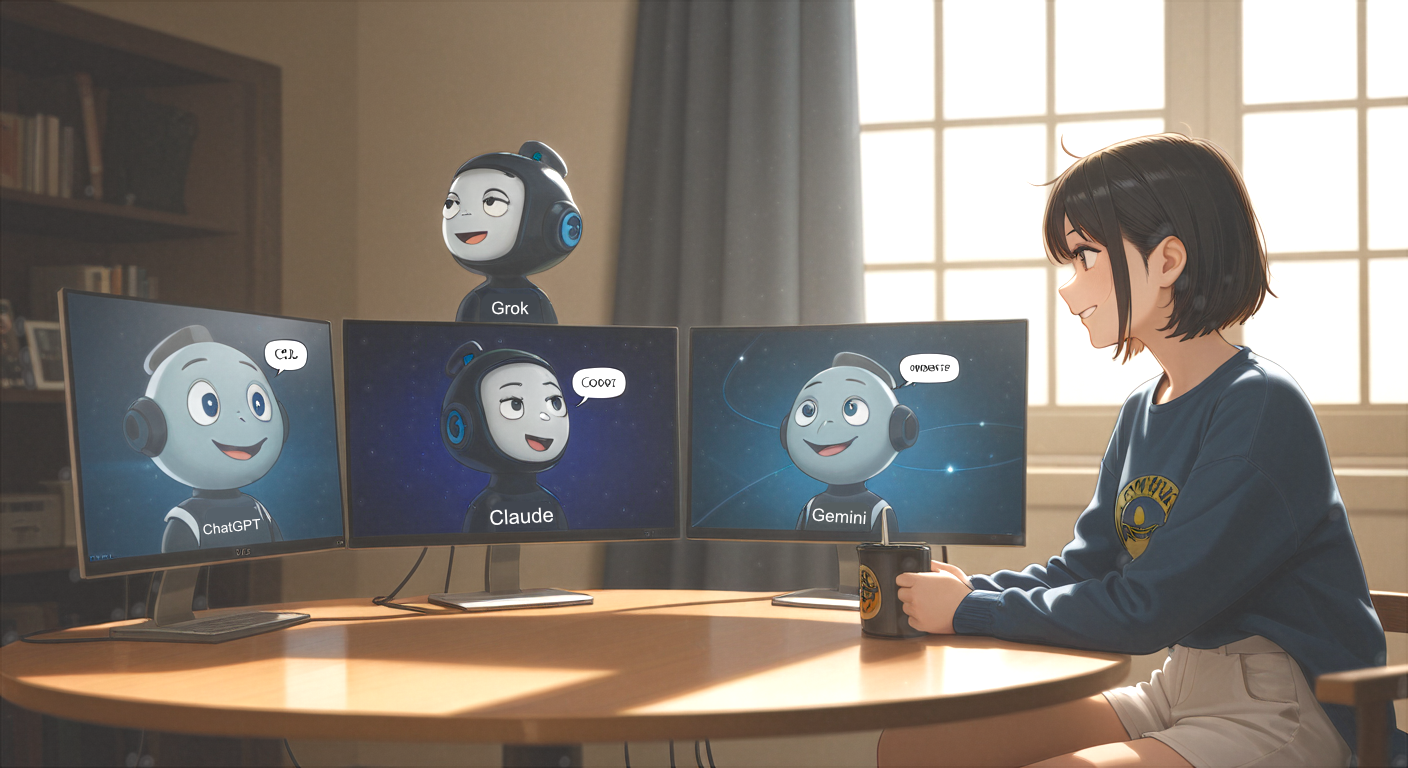 北川仁美とAIたちとの対談イメージ