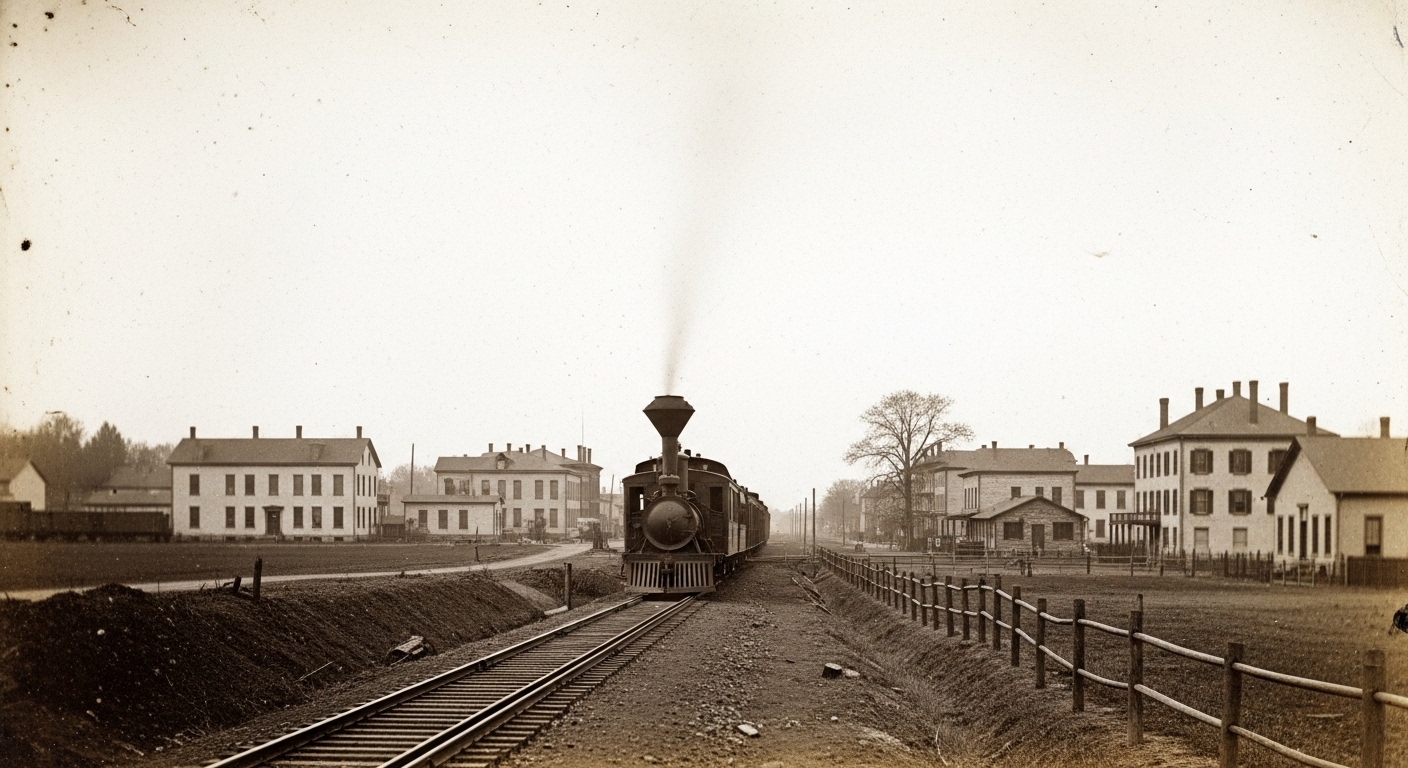 若き日の苦難と鉄道のイメージ